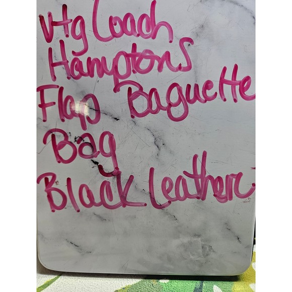 Vtg Coach Hamptons Flap Baguette Black Leather Shoulder Bag E0S-7784 Y2K - Picture 7 of 10